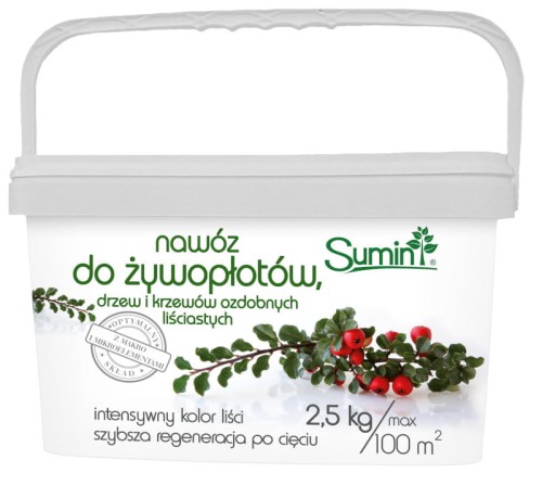 Nawóz do żywopłotów, drzew i krzewów ozdobnych 2,5 kg Sumin