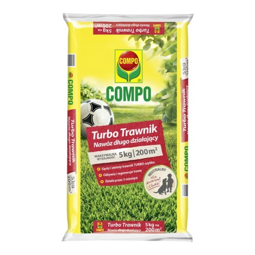 Turbo Trawnik - długo działający nawóz do trawników - 5 kg - Compo