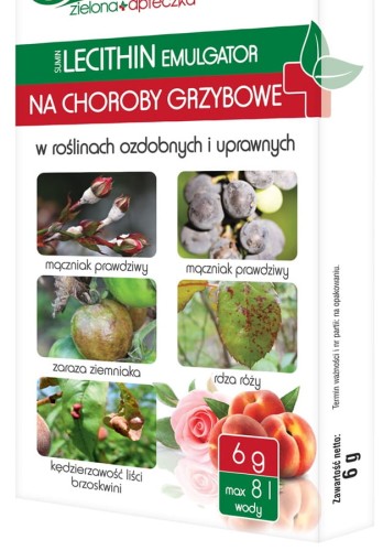 Lecithin - zwalcza choroby drzew, krzewów ozdobnych, róż, tui, roślin ozdobnych oraz warzyw - 6 g  Sumin