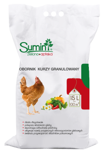 Obornik kurzy granulowany - nawóz naturalny 15 l - Sumin