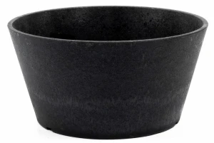 Donica czarna okrągła niska 30x15cm OCTAVIA Multy Home