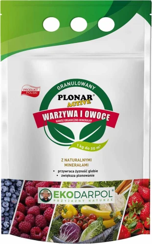 Plonar Active ekologiczny nawóz  do warzyw i owoców granulowany – 1 kg Ekodarpol