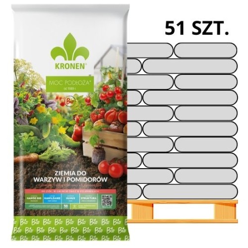 Ziemia - podłoże do warzyw – 50 l (paleta 51 szt.) Kronen