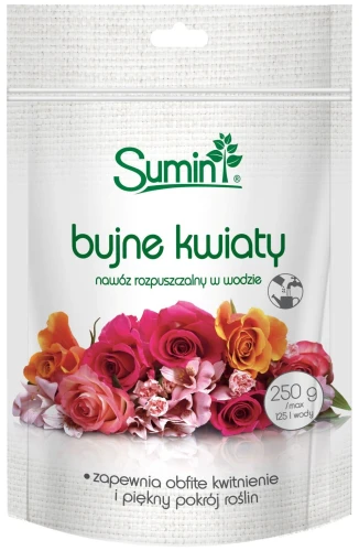 Nawóz rozpuszczalny do roślin kwitnących "Bujne Kwiaty" 250 g Sumin