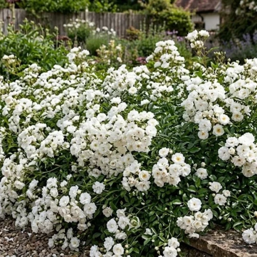 Róża Okrywowa Biała The Fairy White (Rosa Miniature The Fairy White)