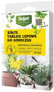 Żółte tabliczki lepowe na ziemiórki, mączliki, mszyce i inne 10 sztuk