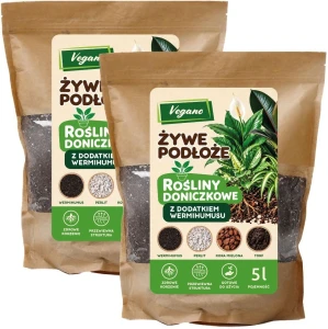Żywe podłoże do roślin doniczkowych z dodatkiem Wermihumusu Vegano - 2x5 l