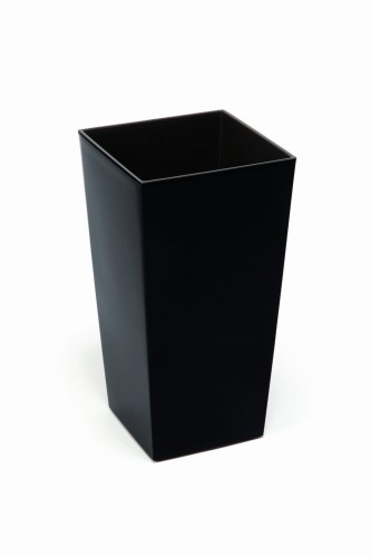 Wysoka donica i osłonka w jednym Ø30 cm Finezja – czarna – Lamela