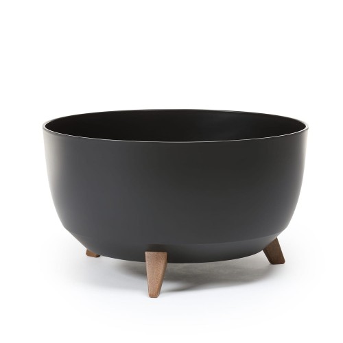 Duża donica - misa osłonka Ø40 cm Roma – czarna – Lamela