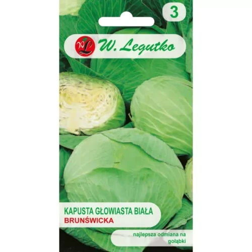 Kapusta głowiasta "Biała Brunświcka" 2 g - nasiona W. Legutko
